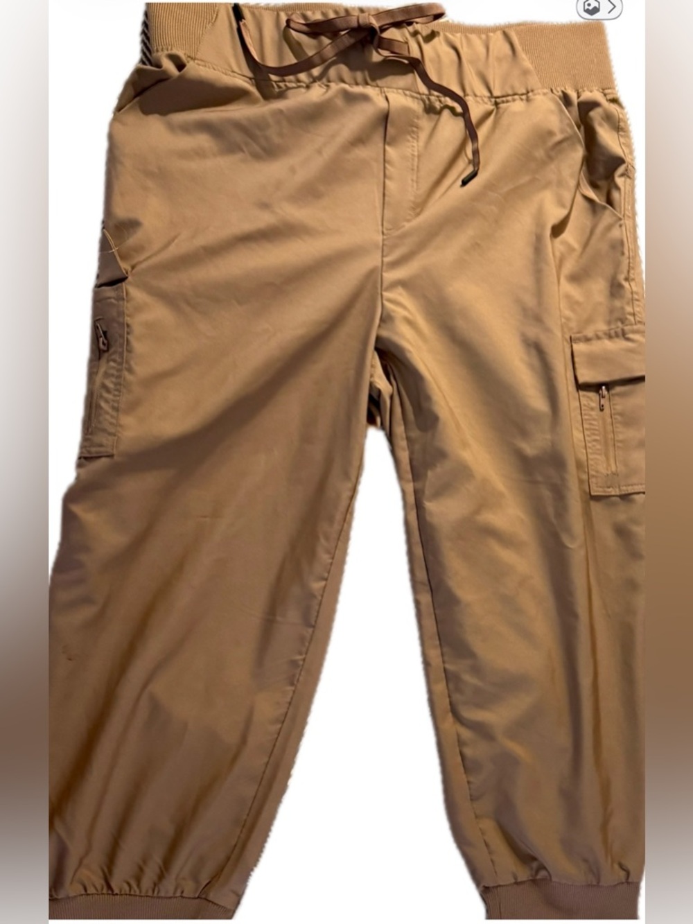 City Chic Lea Cargo Joggers / Size XXS or US 12 - Mocha High Rise Pants - NWT